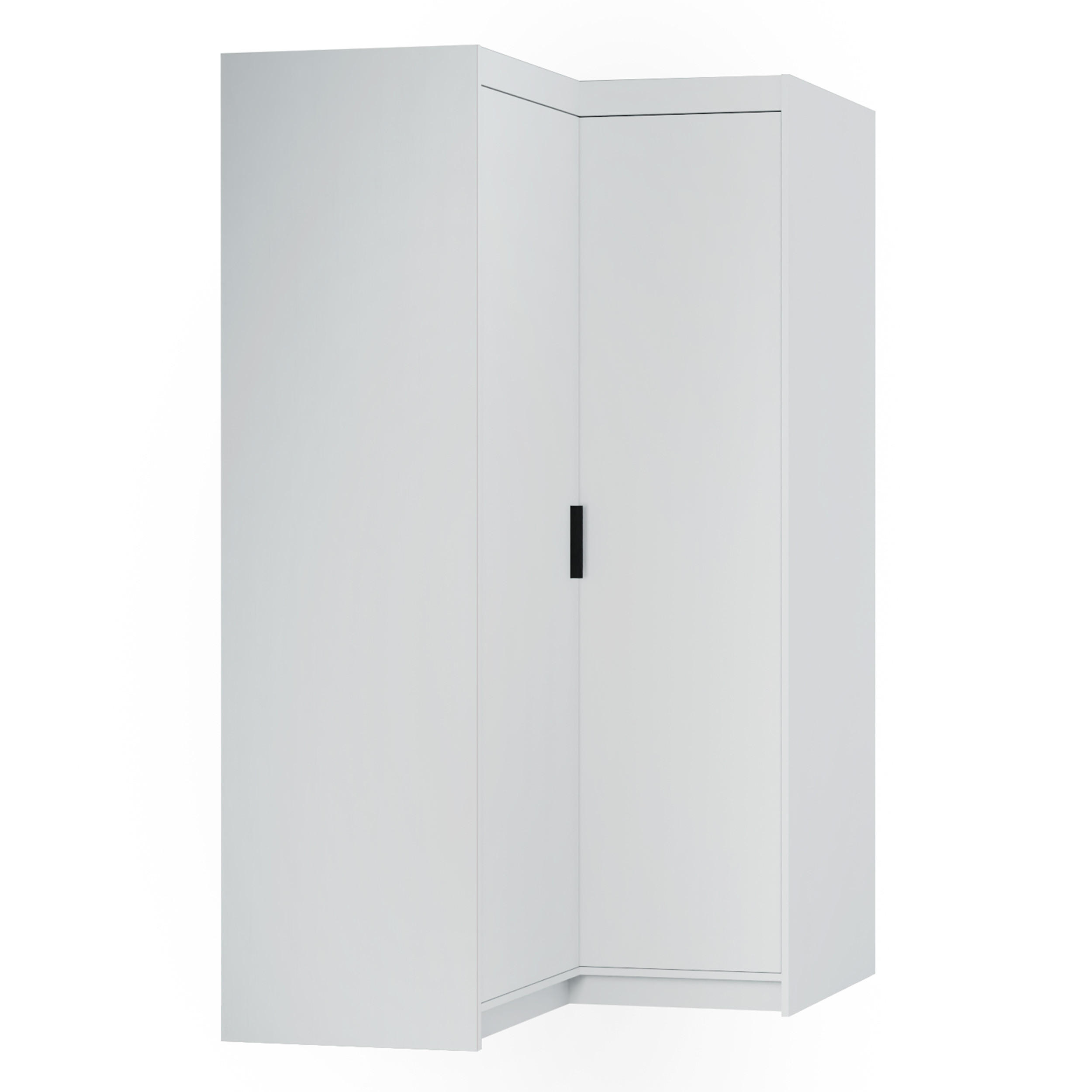 AX Living Eckschrank Weiß 97.8x190.5x97.8 cm