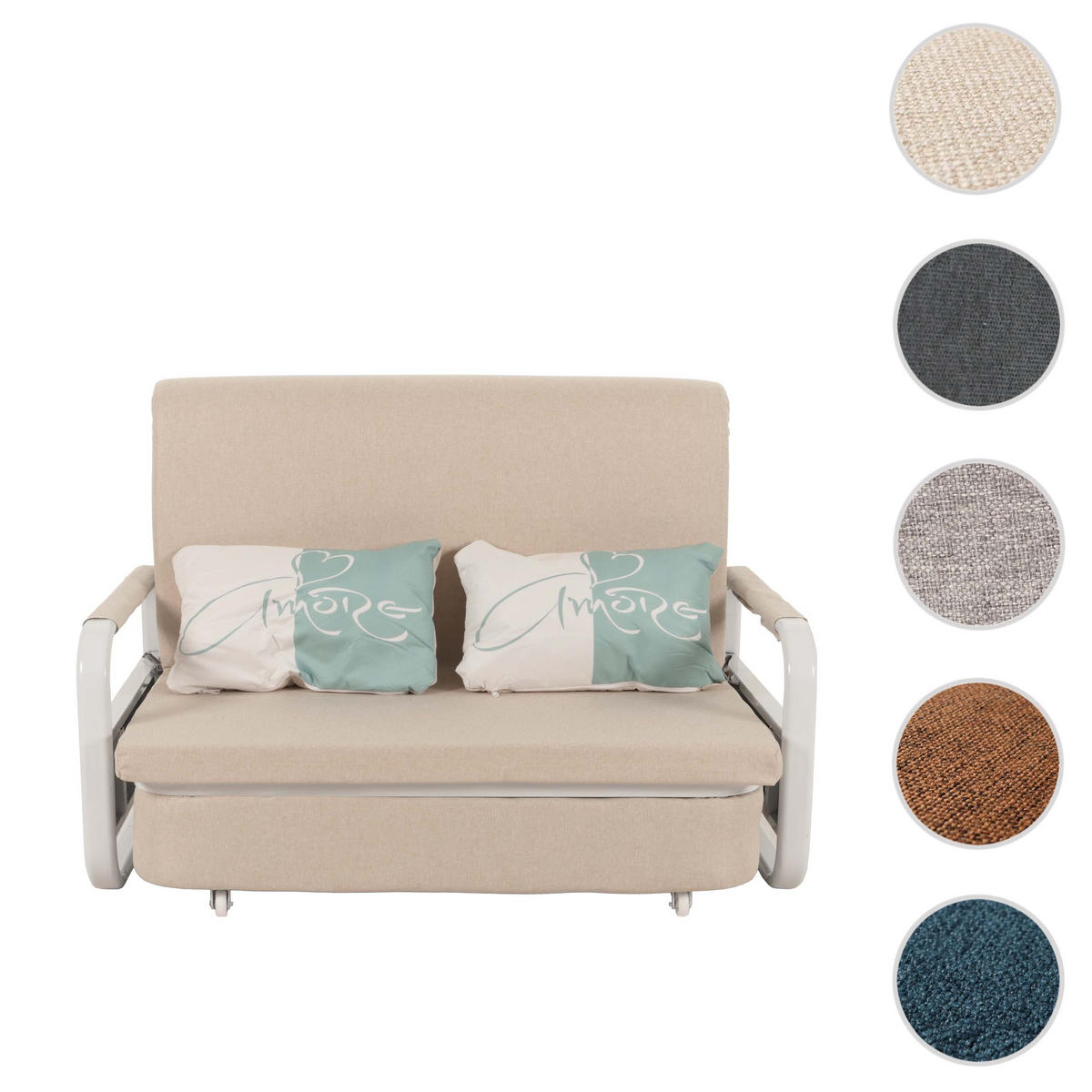 SCHLAFSOFA Beige - Beige, Textil (130/71/185cm) - MCW