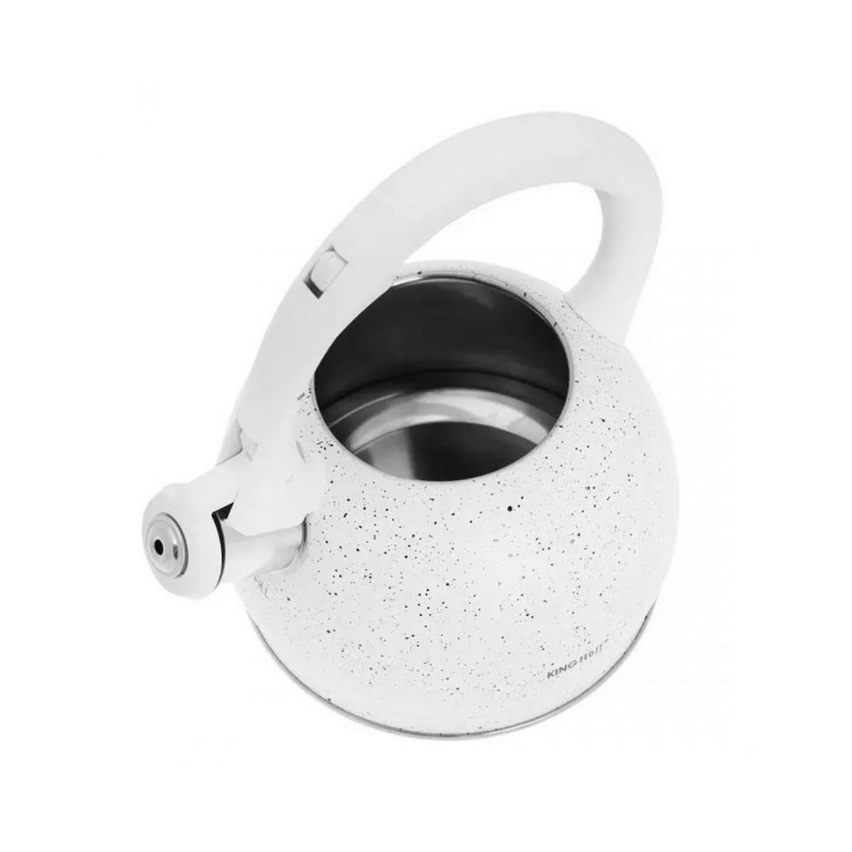 WASSERKESSEL Weiß 22/20/22 cm KH1404 - Weiß, Metall (22cm) - Kinghoff 