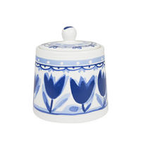 ZUCKERDOSEN Tulpen in Blau - 11,5cm - Multicolor, Keramik (10.5/11.5cm) - Blond Amsterdam