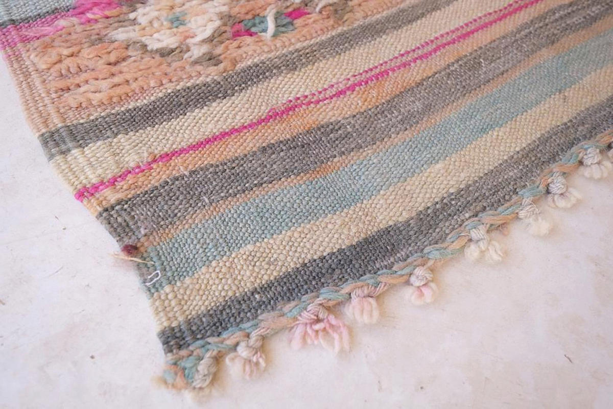 BERBERTEPPICH aus reiner Wolle 155x 363 cm - Pink, Naturmaterialien (155/363cm) - AFK Living