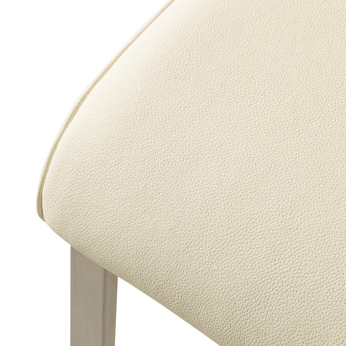 FREISCHWINGER - Edelstahlfarben/Creme, Leder/Metall (43/103/52cm) - home24