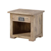 NACHTTISCH Mango 50x40x45 whitewash lackiert RAILWAY #387 - Beige, Holz (50/45/40cm) - Massivmoebel24