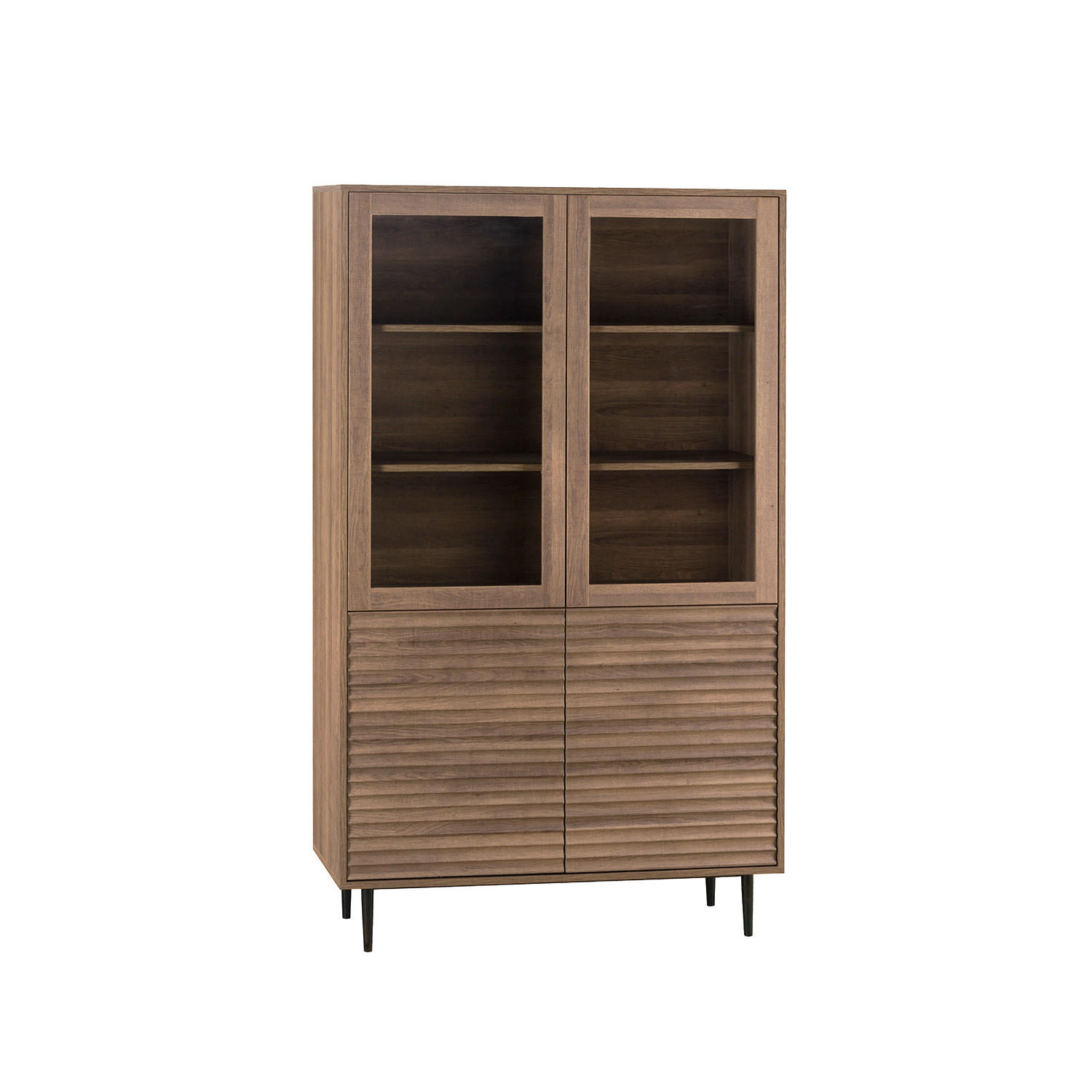 VITRINE Evoke Walnuss 110 cm x 171 cm - Walnussfarben, Holzwerkstoff (110/171/38cm) - Klast Home