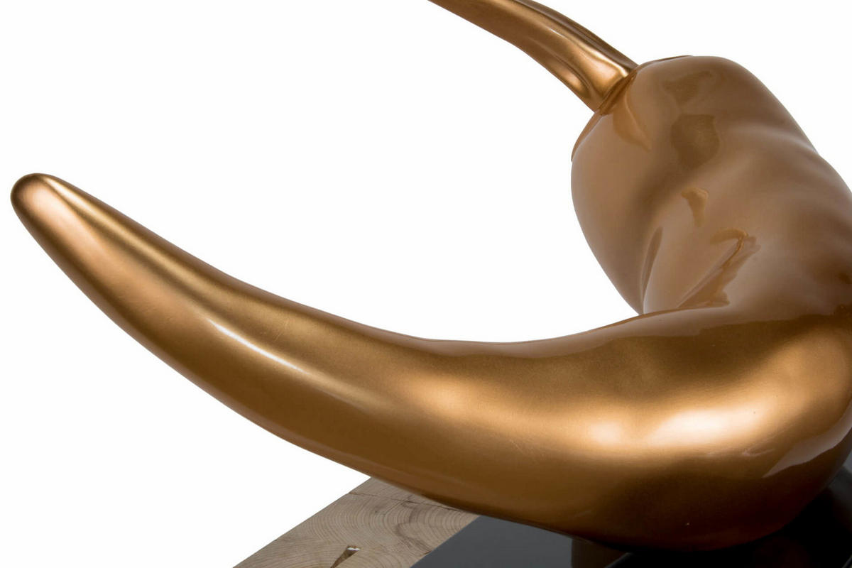 SKULPTUR Gold 48/55 cm - Goldfarben, Stein (4.2/55/17cm) - KUNSTLOFT