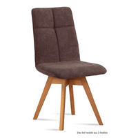 ESSZIMMERSTUHL drehbar (2er-Set) Dorea 47x92x60 Eiche geölt/Braun - Eichefarben/Braun, Kunststoff (60/92/47cm) - 58aufmkessel