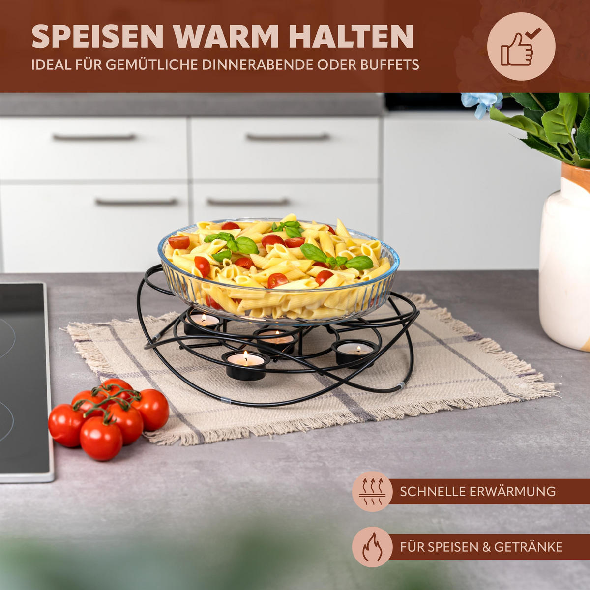 SPEISEWÄRMER, schwarz - Schwarz, Metall (30/8cm) - bremermann