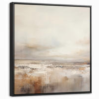 LEINWAND Bilder mit Rahmen - Kunst - Industriell - Grau - Braun - Abstrakt - 50x50 - Sandfarben, Textil (50/50cm) - MuchoWow