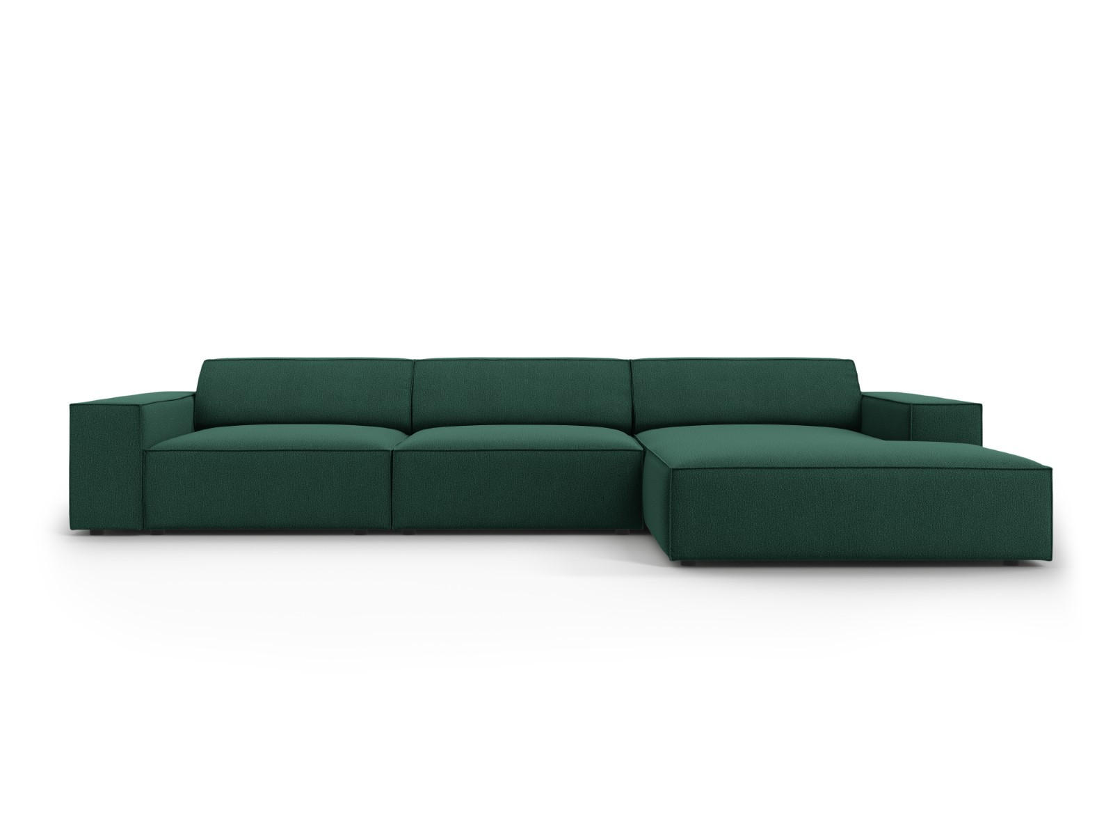 ECKSOFA rechts Jodie aus strukturiertem Stoff grün 4 Sitzplätze - Grün, Textil (166/284cm) - Micadoni