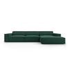 ECKSOFA rechts Jodie aus strukturiertem Stoff grün 4 Sitzplätze - Grün, Textil (166/284cm) - Micadoni