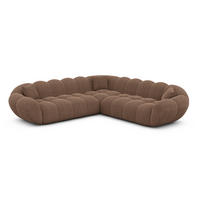 ECKSOFA Liva Braun Strukturstoff - Braun, Textil (258/258cm) - VAROYAL