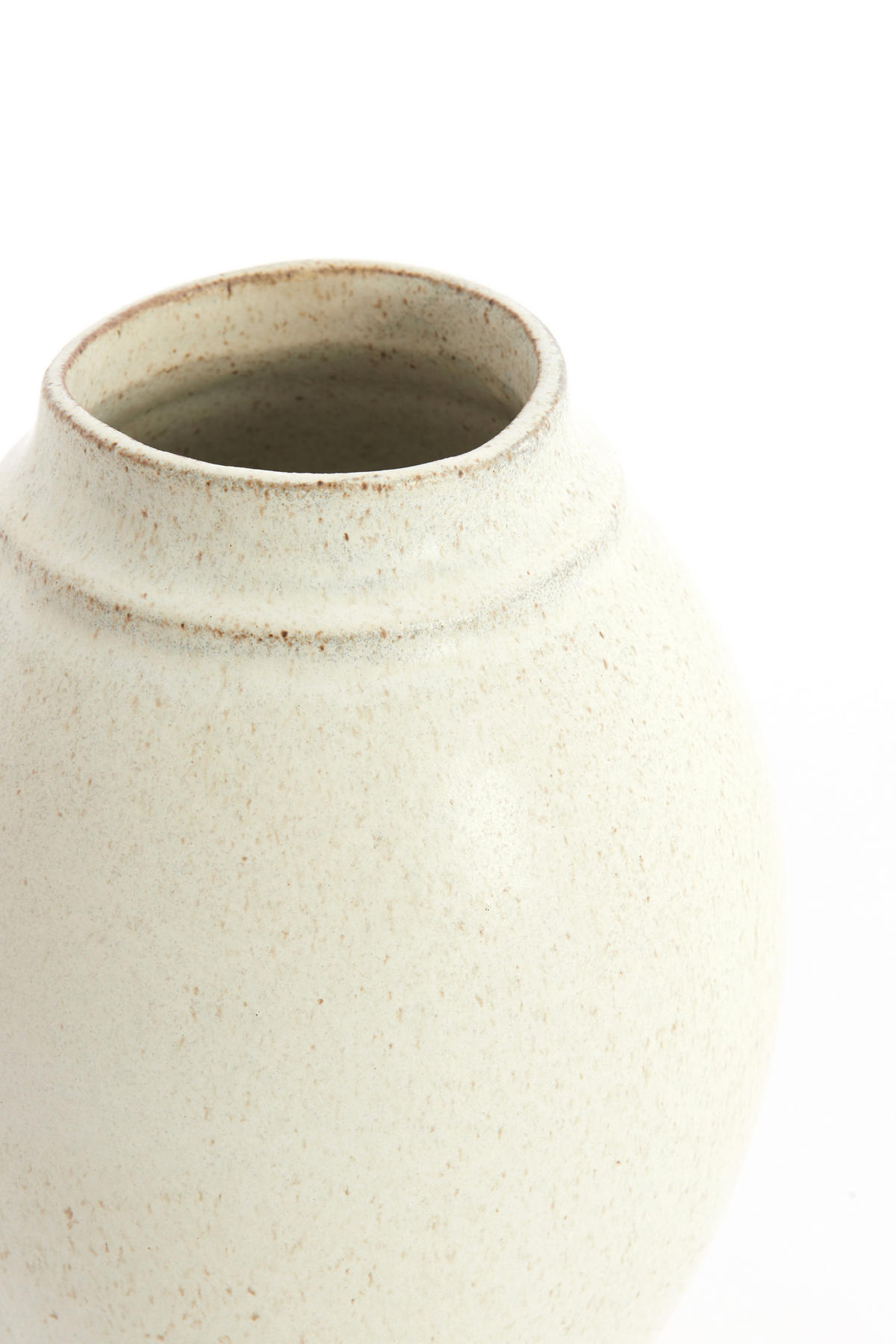 VAZE Lorea Weiß 17/17/23.5 cm - Weiß, Keramik (23.5cm) - Light & Living