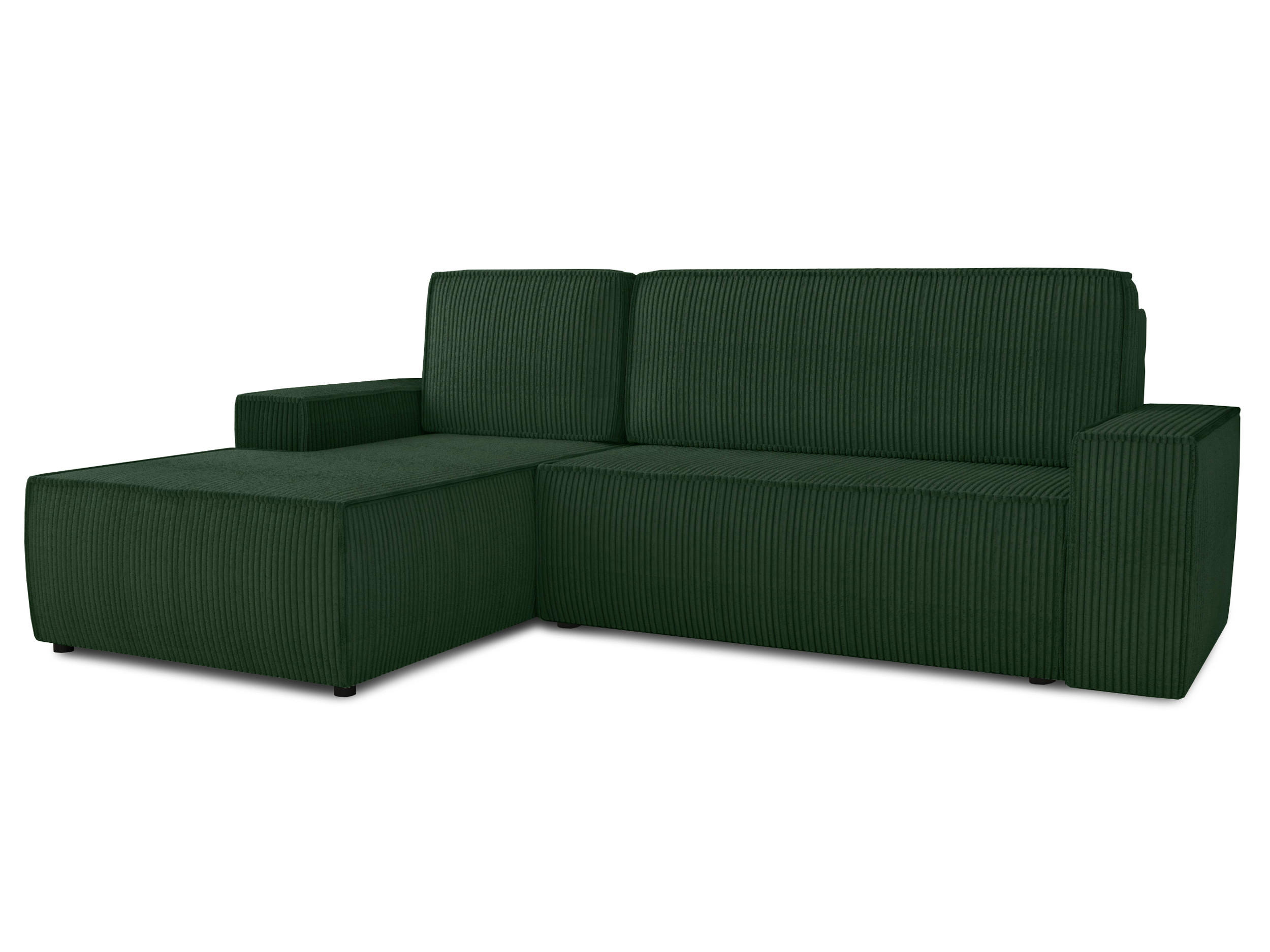 ECKSOFA Totti L, Seite: Links - Grün, Holz/Textil (246/144cm) - Sofnet