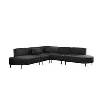 ECKSOFA Valencia - Anthrazit, Holzwerkstoff/Textil (303/303cm) - Fun Möbel