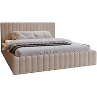 POLSTERBETT 160x200 Billo mit Bettkasten, Boucle Beige - Beige, Holz/Textil (160/200cm) - Emporius