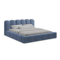 POLSTERBETT mit Bettkasten und Lattenrost 220x238 Blau - Blau/Schwarz, Kunststoff/Textil (180/200cm) - Makamii