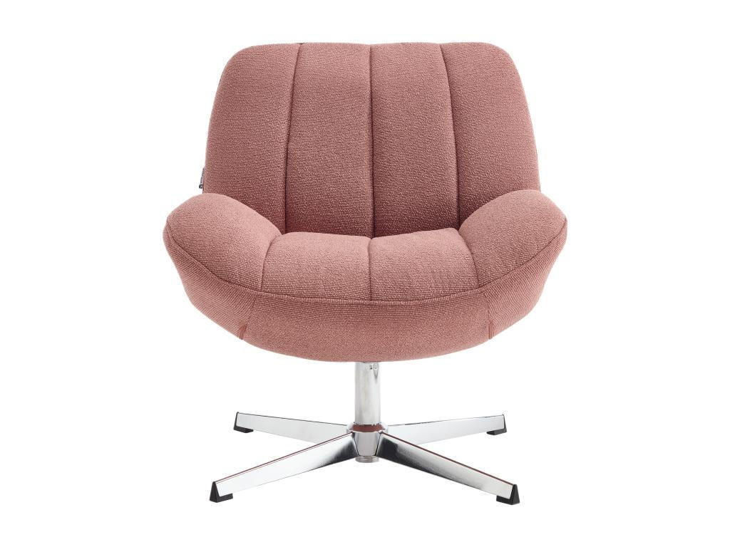 DREHSESSEL - Stoff strukturiert - Rosa - VOLABO - Pink, Textil (75/79/71cm) - Vente-Unique