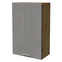 KÜCHENHÄNGESCHRANK Essen W4/60/1 Grau Hochglanz / Eiche Artisan Matt 60 / 32,5 / 96cm - Eiche Artisan/Grau, Holz/Holzwerkstoff (60/96/32.5cm) - Feldmann-Wohnen