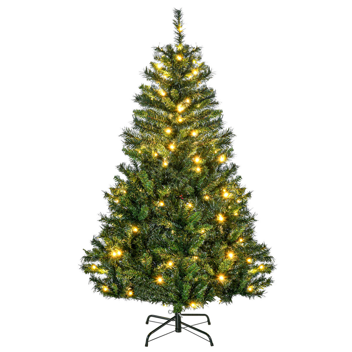 WEIHNACHTSBAUM DE-41585 LED und Schmuck, 150 cm Grün - Grün, Kunststoff (150cm) - ComfortXL
