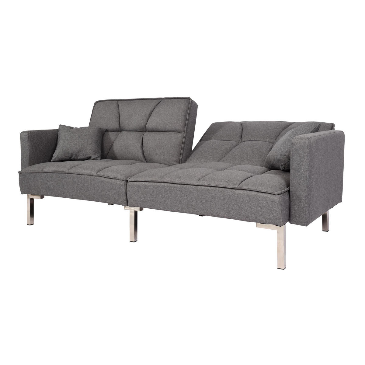 SCHLAFSOFA Grau - Grau, Textil (190/83/87cm) - MCW