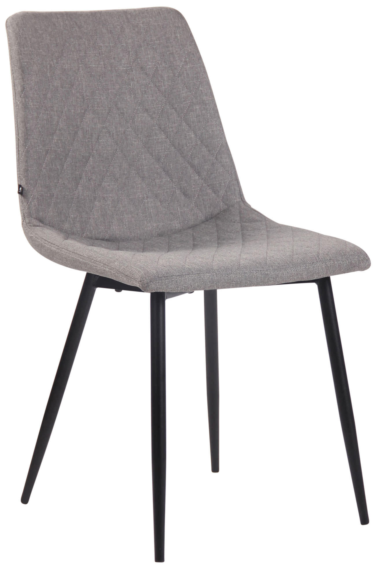 STUHL Stoff grau - Schwarz/Grau, Textil/Metall (45/83/57cm) - CLP