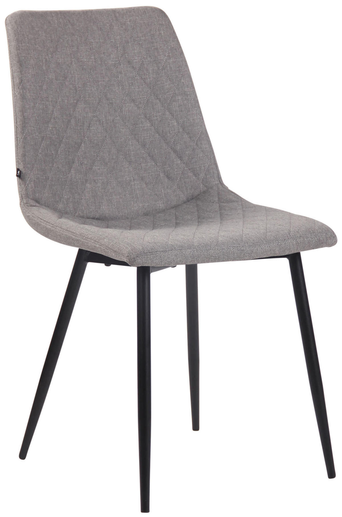 STUHL Stoff grau - Schwarz/Grau, Textil/Metall (45/83/57cm) - CLP