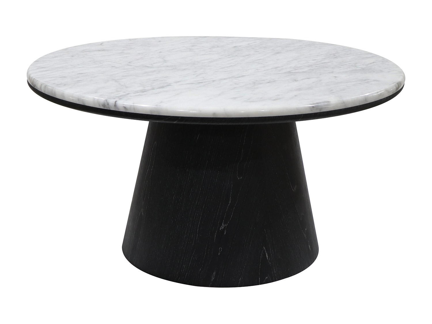 COUCHTISCH - 80 cm x 80 cm - marmor - schwarz, weiß Sadura - Schwarz/Weiß, Stein (80/80/42cm) - Vente-Unique