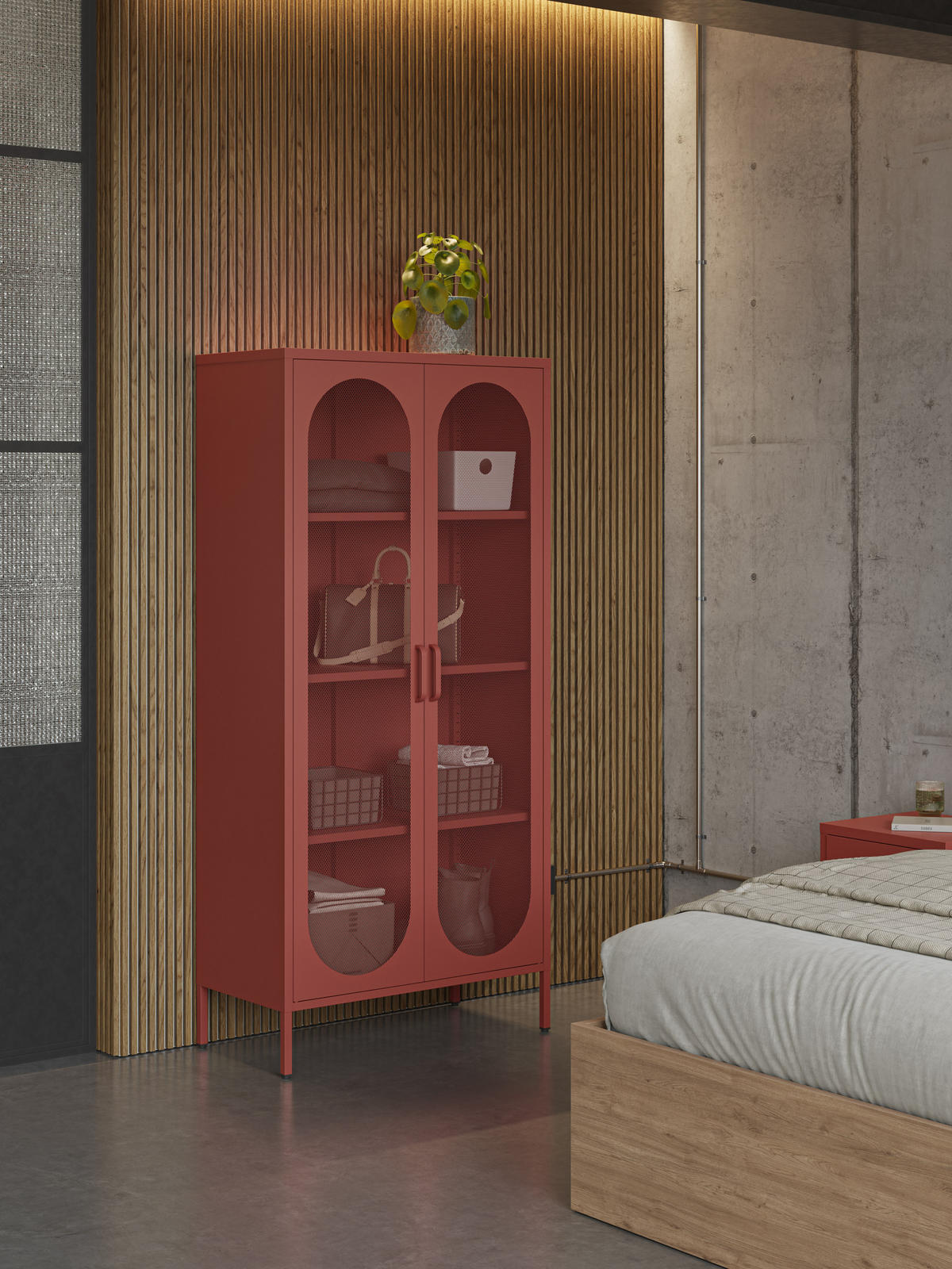 SCHRANK Diora Braun 80/40/170 cm - Braun, Metall (40/170/80cm) - Drawer