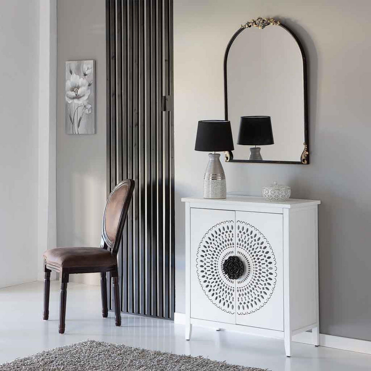 SIDEBOARD aus Holz mit 2 türiges 78x38x87 - Weiß, Holz (78/87/38cm) - Wanderlust