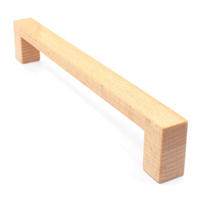 MÖBELGRIFF BA 256mm, Schrankgriff Buche massiv, Holzgriff Küche - Grau, Holz (1.4/2.8/27cm)