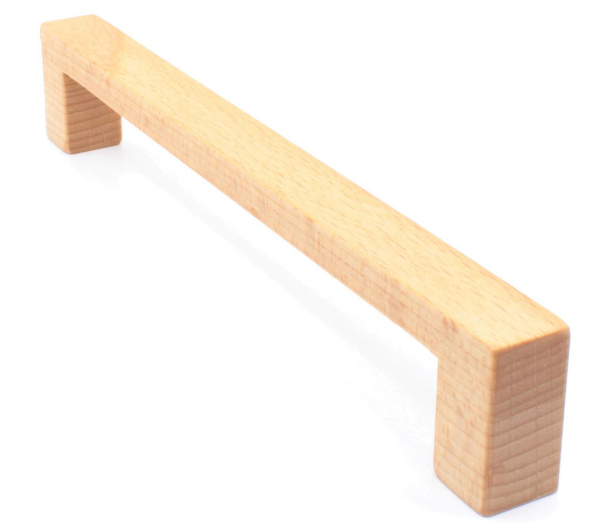 MÖBELGRIFF BA 256mm, Schrankgriff Buche massiv, Holzgriff Küche - Grau, Holz (1.4/2.8/27cm)