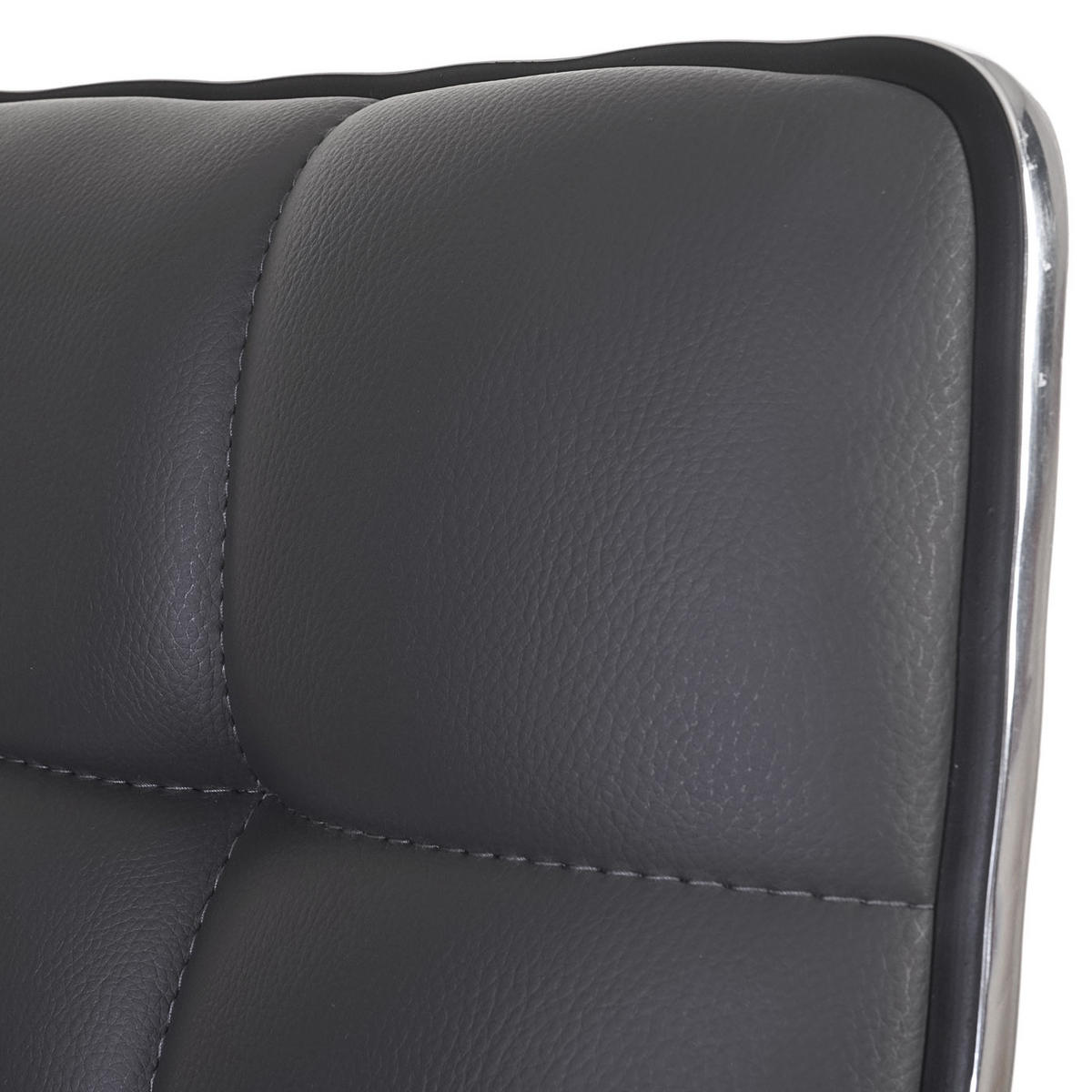 ESSZIMMERSTUHL 103x43x54cm Sitzhöhe 41cm Kunstleder Grau - Grau, Kunststoff (43/103/54cm) - CHEFGASTRO