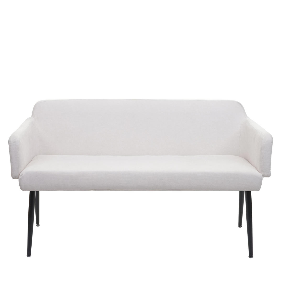 SITZBANK Cremeweiß, Schwarz - Schwarz/Weiß, Textil (133/77/56cm) - MCW