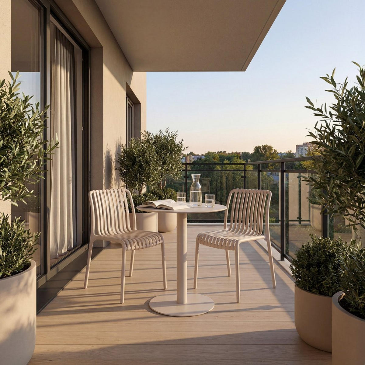 GARTENSTUHL Ollie Beige 45 cm x 78 cm 4er-Set - Beige, Kunststoff (45/78/62cm) - Klast Home