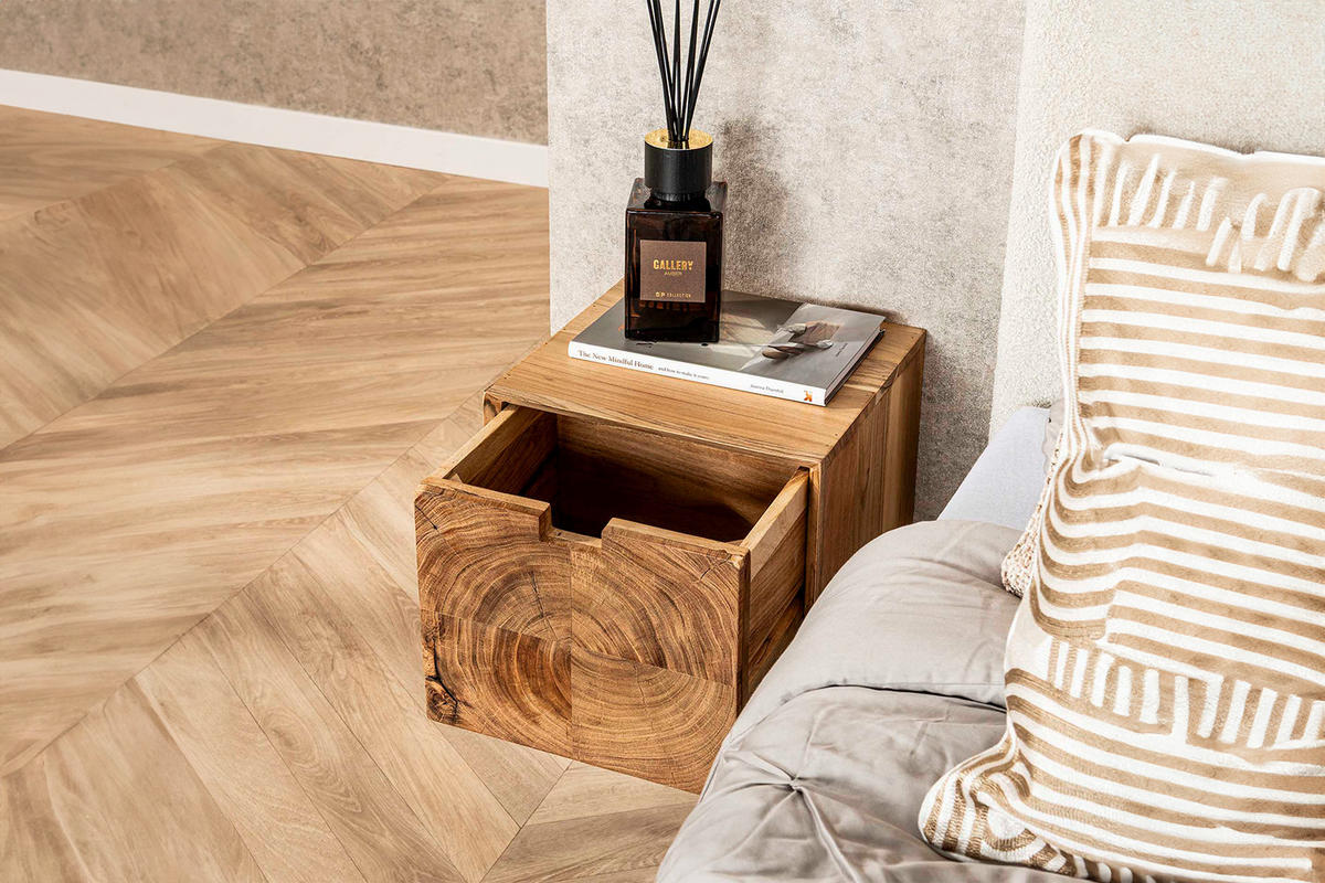 NACHTTISCH GAPRO Holz Akazie - Zwetschgeholzfarben, Holz (30/25/29cm) - KAWOLA