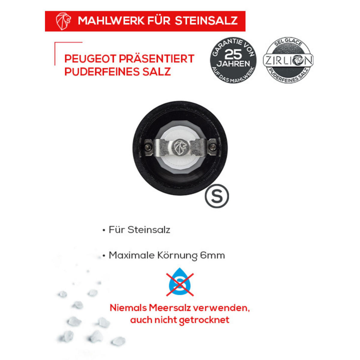 SALZMÜHLE Boreal 21cm Buchenholz Blütenrosa Zirkonia-Mahlwerk - Rosa, Holz (54/215/54cm) - PEUGEOT