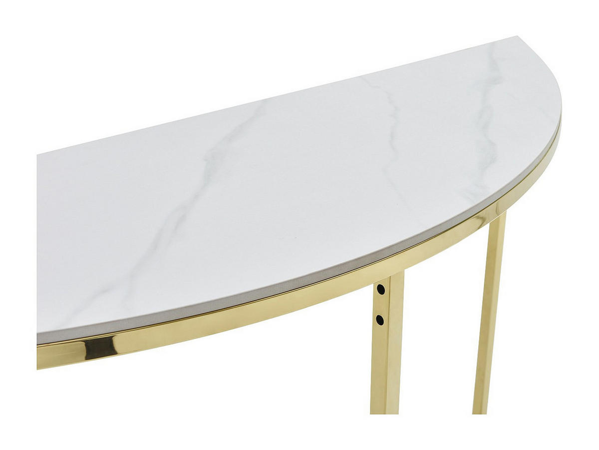 KONSOLENTISCH - 120 cm x 36 cm - Keramik - Weiß, Goldfarben - CYLIAN - Goldfarben/Weiß, Keramik (36/120/79cm) - Vente-Unique