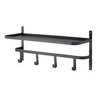 LOFT42 Shelf Kleiderständer mit 4 Haken und Hutablage - Metall - Mattschwarz - Schwarz, Metall (22/62/27cm) - LOFT42