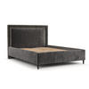 POLSTERBETT Baleine Anthrazit 140/200 cm im Chenille-Stoff - Anthrazit/Schwarz, Holz/Holzwerkstoff (140/200cm) - Maison de Reve