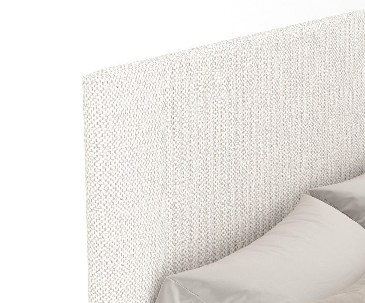 POLSTERBETT Etero Creme 140/200 cm im Chenille-Stoff - Wengefarben/Creme, Holz/Holzwerkstoff (140/200cm) - Maison de Reve