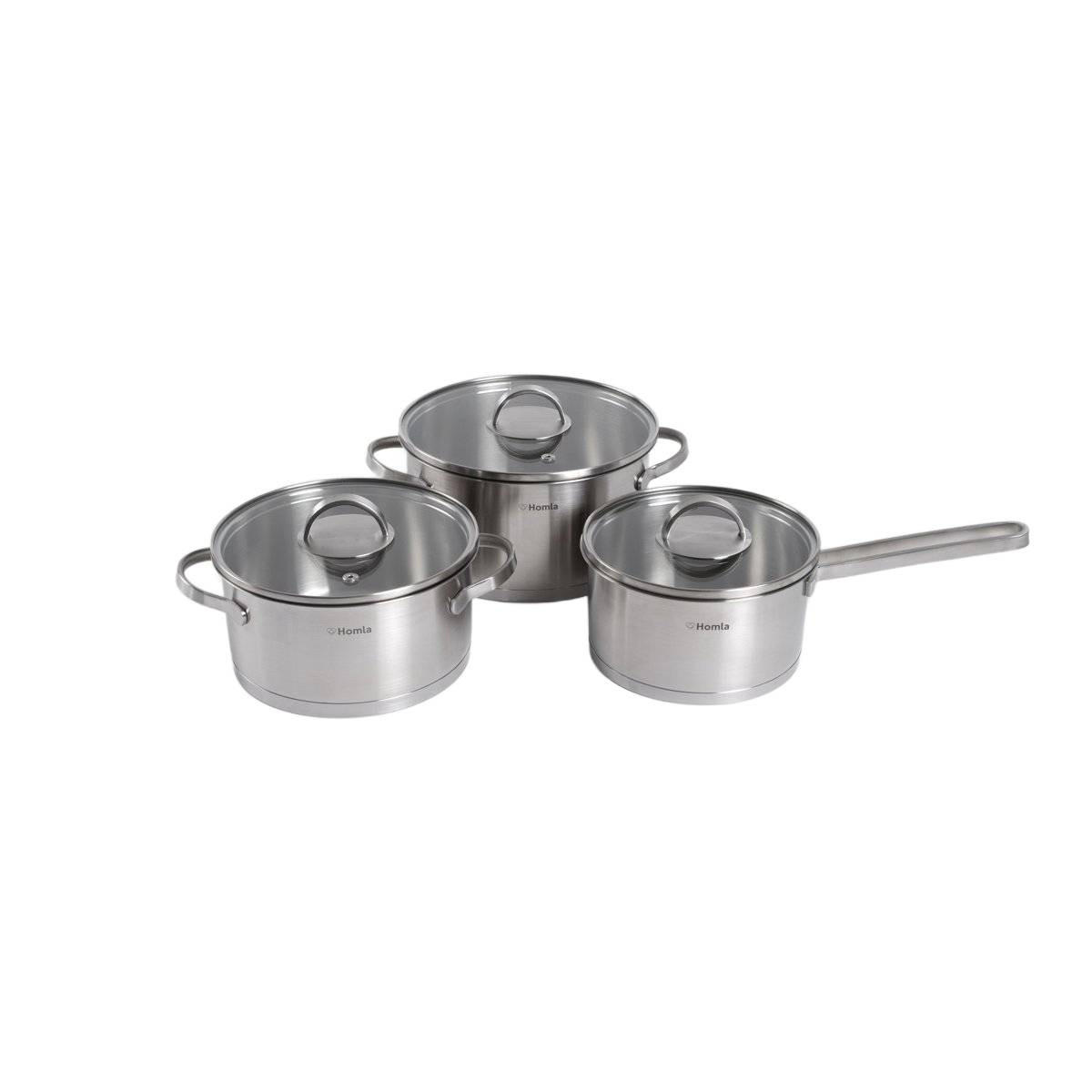 KOCHTOPFSET Eataly 6-teilig - Silberfarben, Metall - Homla