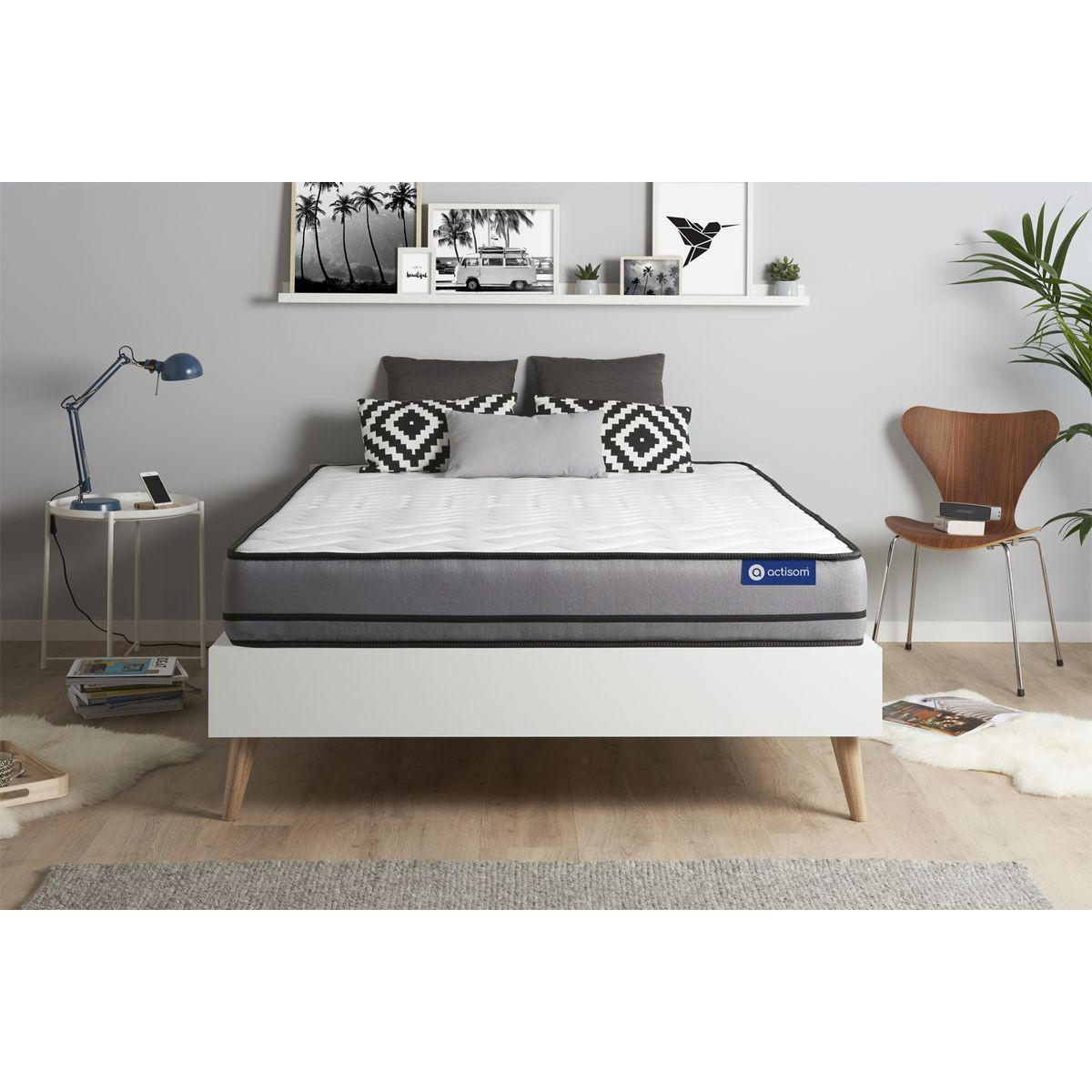 MATRATZE Actimemo night Memory-Schaum 160 x 195 cm h4 - Weiß, Textil (160/195cm) - ACTISOM