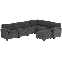 ECKSOFA Dunkelgrau 292/224/85 cm - Dunkelgrau, Textil (292/224cm) - PANGIVO