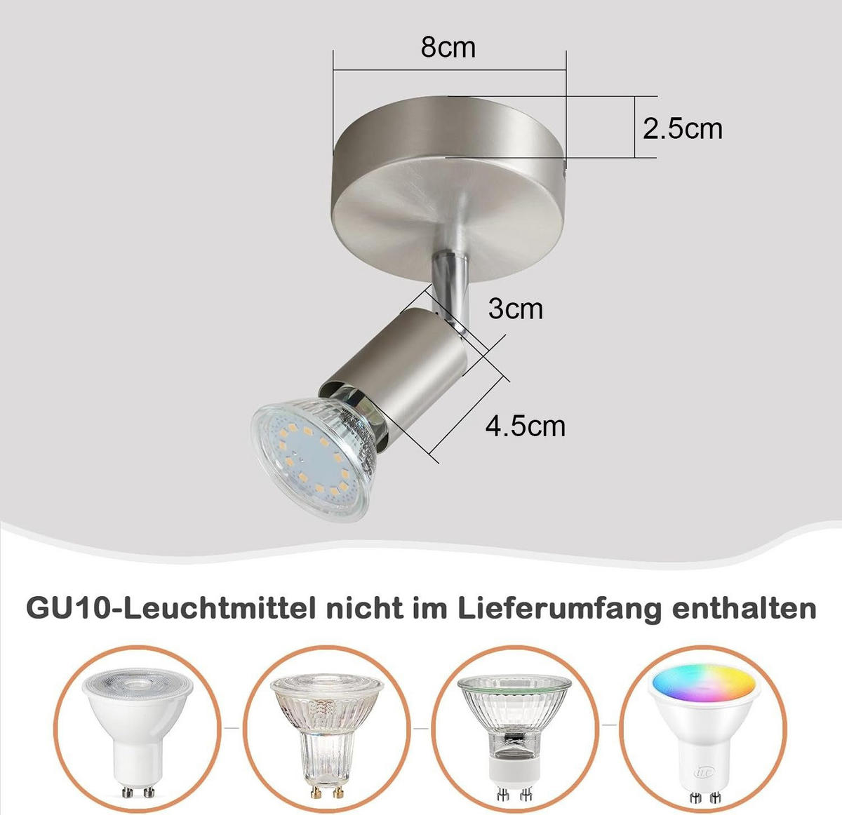 STRAHLER Max 8/8/11 cm - Silberfarben, Metall (8/8/11cm) - Nettlife