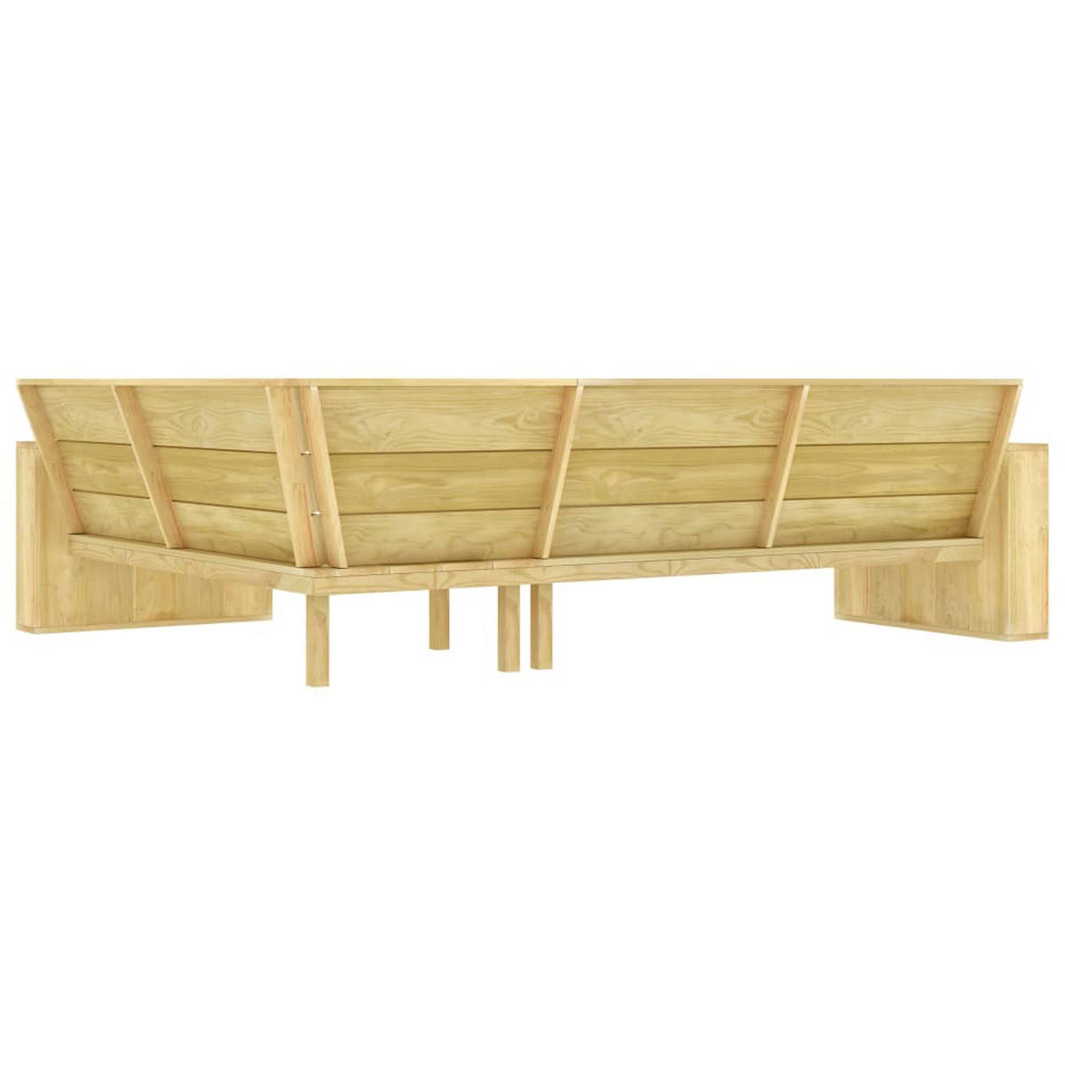 GARTEN-ECKBANK 239 cm Kiefernholz Imprägniert - Braun, Holz (239/76/164.5cm)