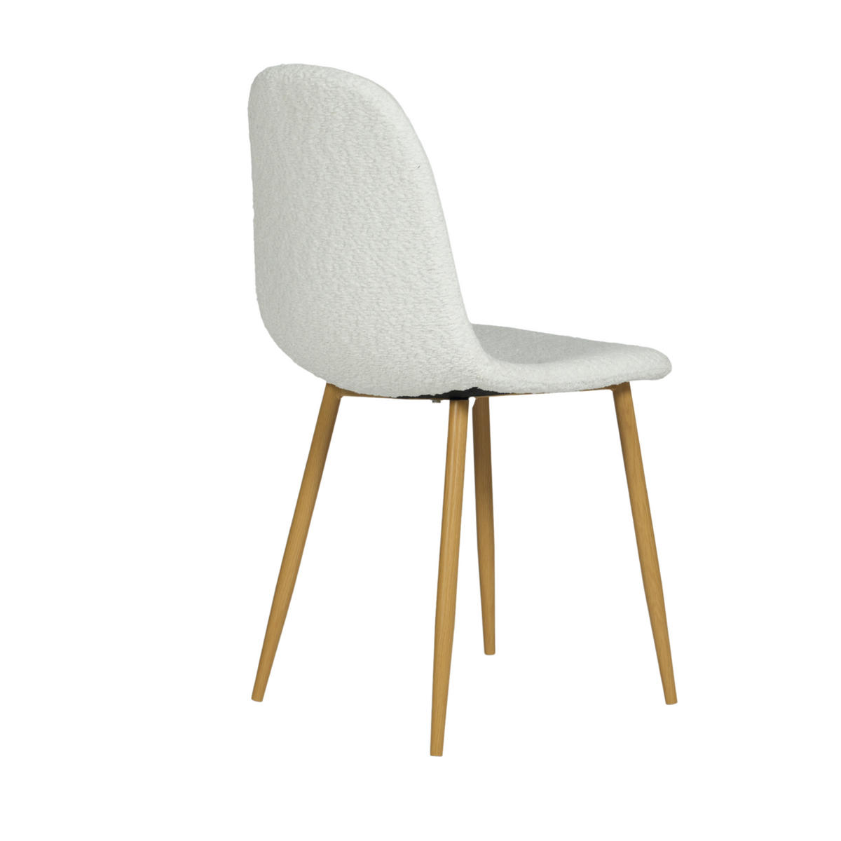 STUHL-SET 4 Stück in Eisen Webstoff Weiß - Eichefarben/Weiß, Holzwerkstoff/Textil (41/85/42cm) - Urban Meuble