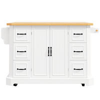 KÜCHENINSEL Weiß 120/75/91 cm - Weiß, Holzwerkstoff (120/91/45cm) - PANGIVO