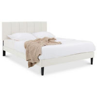 POLSTERBETT OLBIA 140x200 cm cremeweiß - Creme, Textil (140/200cm) - IDIMEX