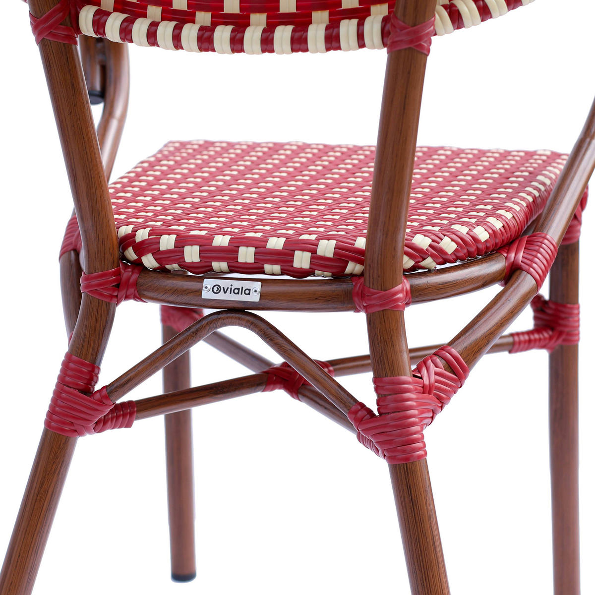 GARTENSTUHL, Rot - Rot, Metall (60/82/57cm) - Oviala