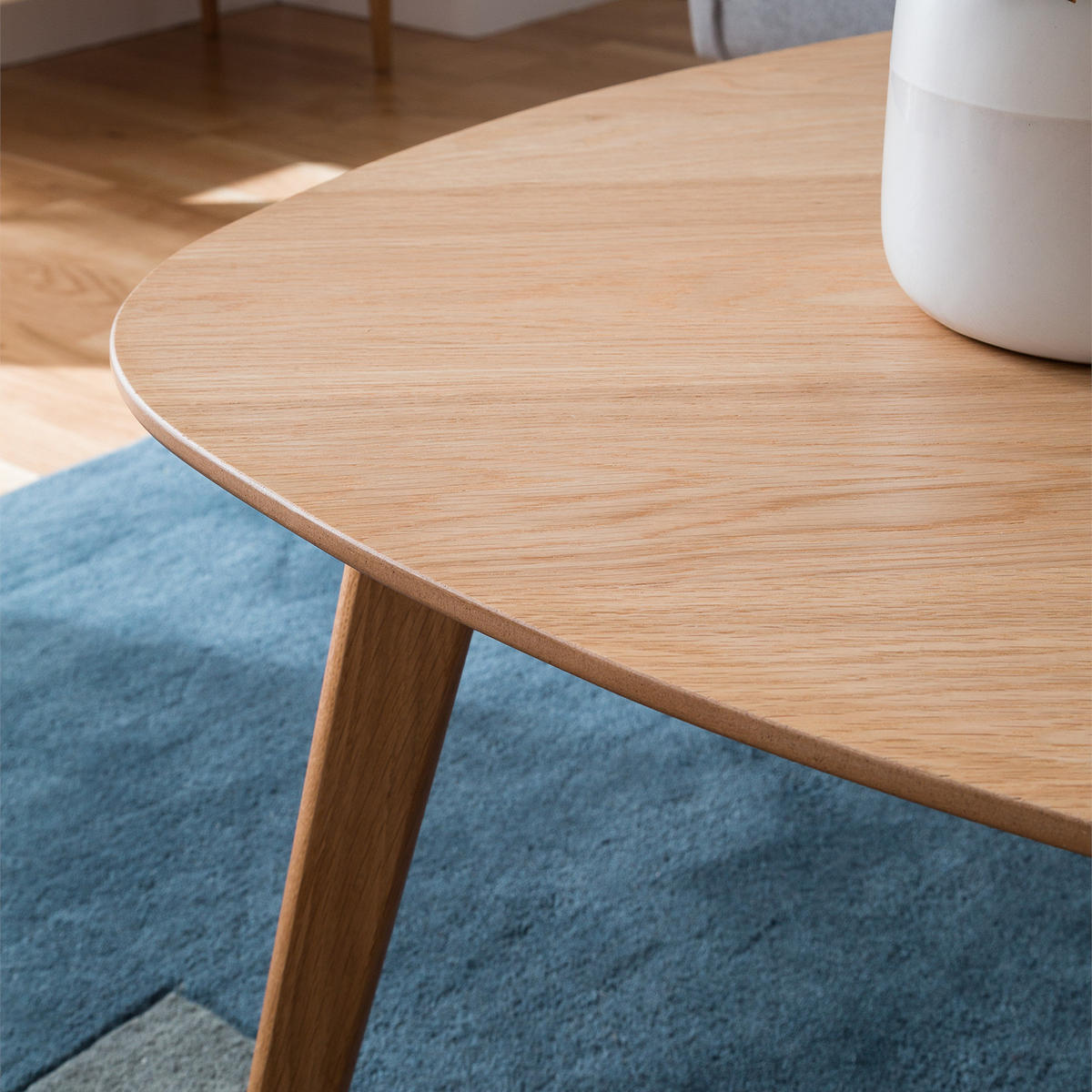 COUCHTISCH - Eiche teilmassiv - Eichefarben, Holzwerkstoff (80/80/40cm) - home24